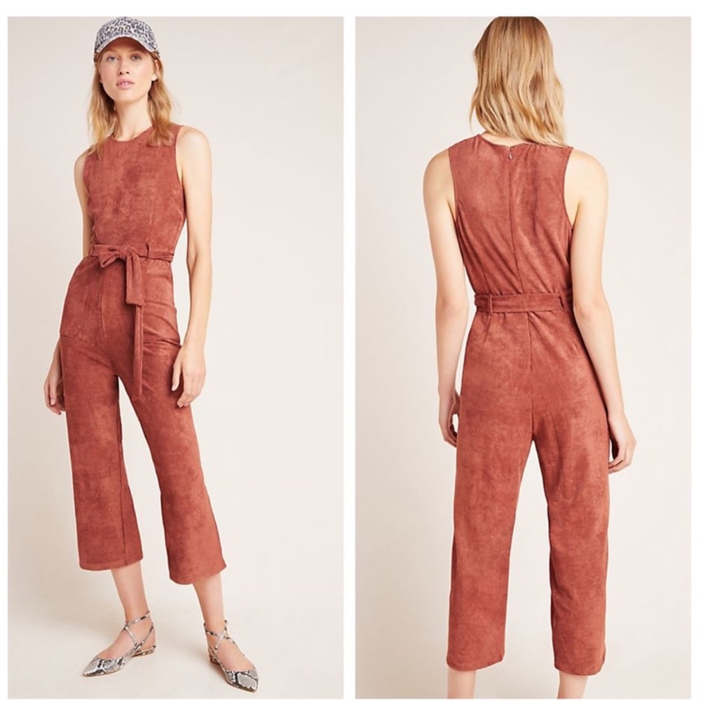 Beautiful Anthropologie Faux Suede Jumpsuit
